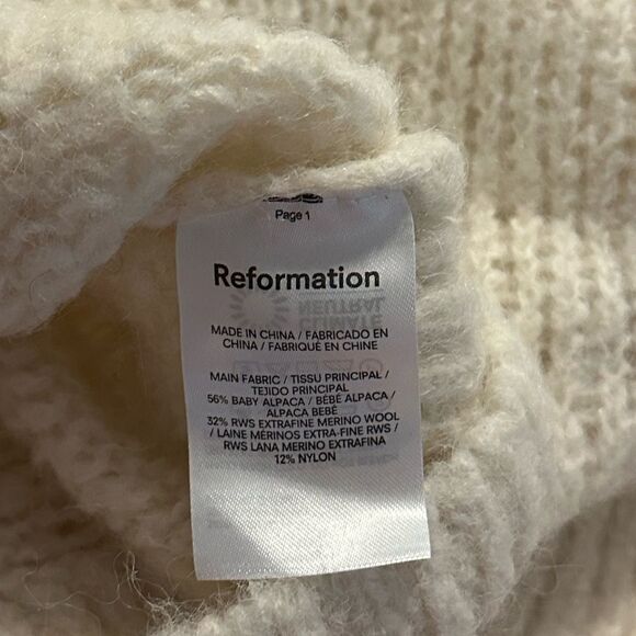 Reformation Kaya Oversized Sweater Alpaca Blend - Picture 10 of 11